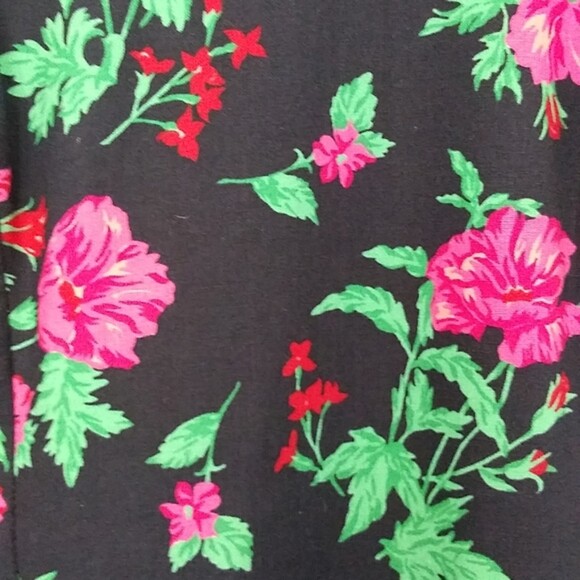 Laura Ashley Vintage Floral Fit & Flare Maxi Dress, Navy/Pink/Green, Size 8 - Picture 8 of 10